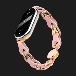 Ремінець Chain Wristband для Xiaomi Smart Band 10/9/8 (Pink) в Хмельницькому