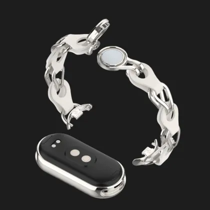 Ремешок Chain Wristband для Xiaomi Smart Band 10/9/8 (Silver) в Виноградове