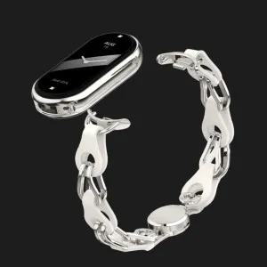 Ремінець Chain Wristband для Xiaomi Smart Band 10/9/8 (Silver) в Хмельницькому