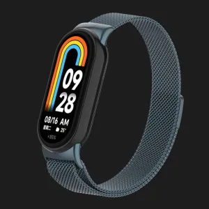 Ремінець Milanese Magnetic для Xiaomi Smart Band 10/9/8 (Titanium Gray) в Хмельницькому