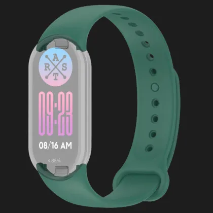 Ремешок силиконовый для Xiaomi Smart Band 10/9/8 (Dark Green) в Виноградове