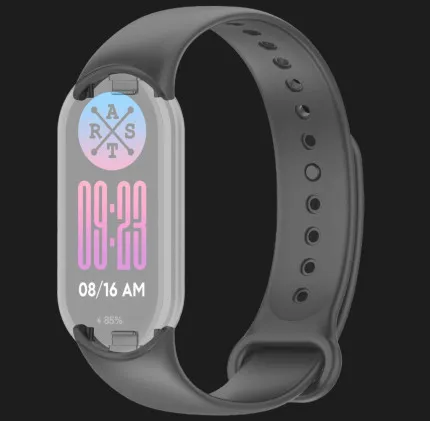 Ремешок силиконовый для Xiaomi Smart Band 10/9/8 (Platinum Gray)