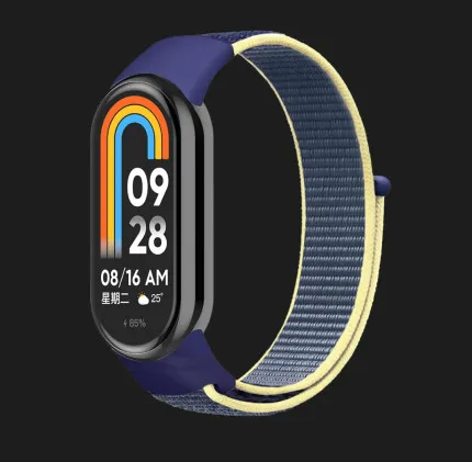 Ремешок нейлоновый для Xiaomi Smart Band 10/9/8 (Blue/Green)