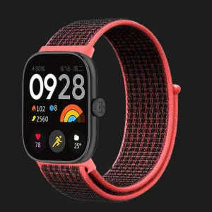 Ремешок нейлоновый для Xiaomi Smart Band 10 Pro/9 Pro/8 Pro/Redmi Watch 6/5/4 (Black/Pink) в Полтаве