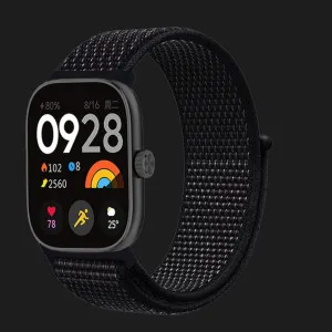 Ремешок нейлоновый для Xiaomi Smart Band 10 Pro/9 Pro/8 Pro/Redmi Watch 6/5/4 (Charcoal Black) в Полтаве