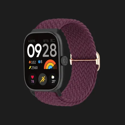 Ремешок Braided Solo Loop для Xiaomi Smart Band 10 Pro/9 Pro/8 Pro/Redmi Watch 6/5/4 (Purple) в Житомире