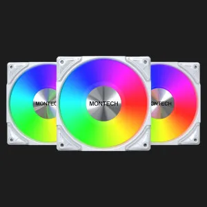 Вентилятор Montech Metal Pro 12 ARGB KIT x3 120 (White) (METALPRO12 ARGB 3PACK (W))