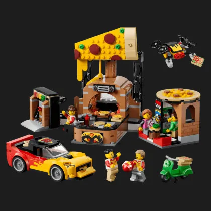Конструктор LEGO Сity Доставка піци з різними транспортними засобами (60496)