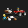Конструктор LEGO Сity Червоний фермерський трактор із причепом (60461)