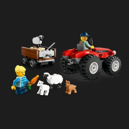 Конструктор LEGO Сity Червоний фермерський трактор із причепом (60461)
