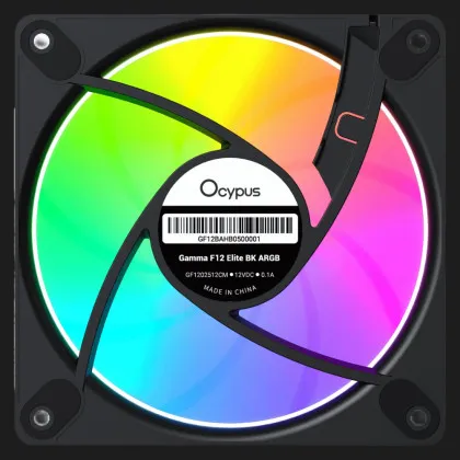 Вентилятор Ocypus Gamma F12 Elite ARGB Reverse 120 (Black) (GAMMA-F12-BK1AM01E-GL)