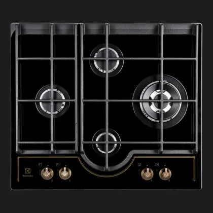 Варильна поверхня Electrolux газова, 60 см (GPE363RBK) (Black)