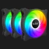 Вентилятор PCCooler FX 120 ARGB KIT x3 120 (Black) (FX 120 ARGB BK 3in1)