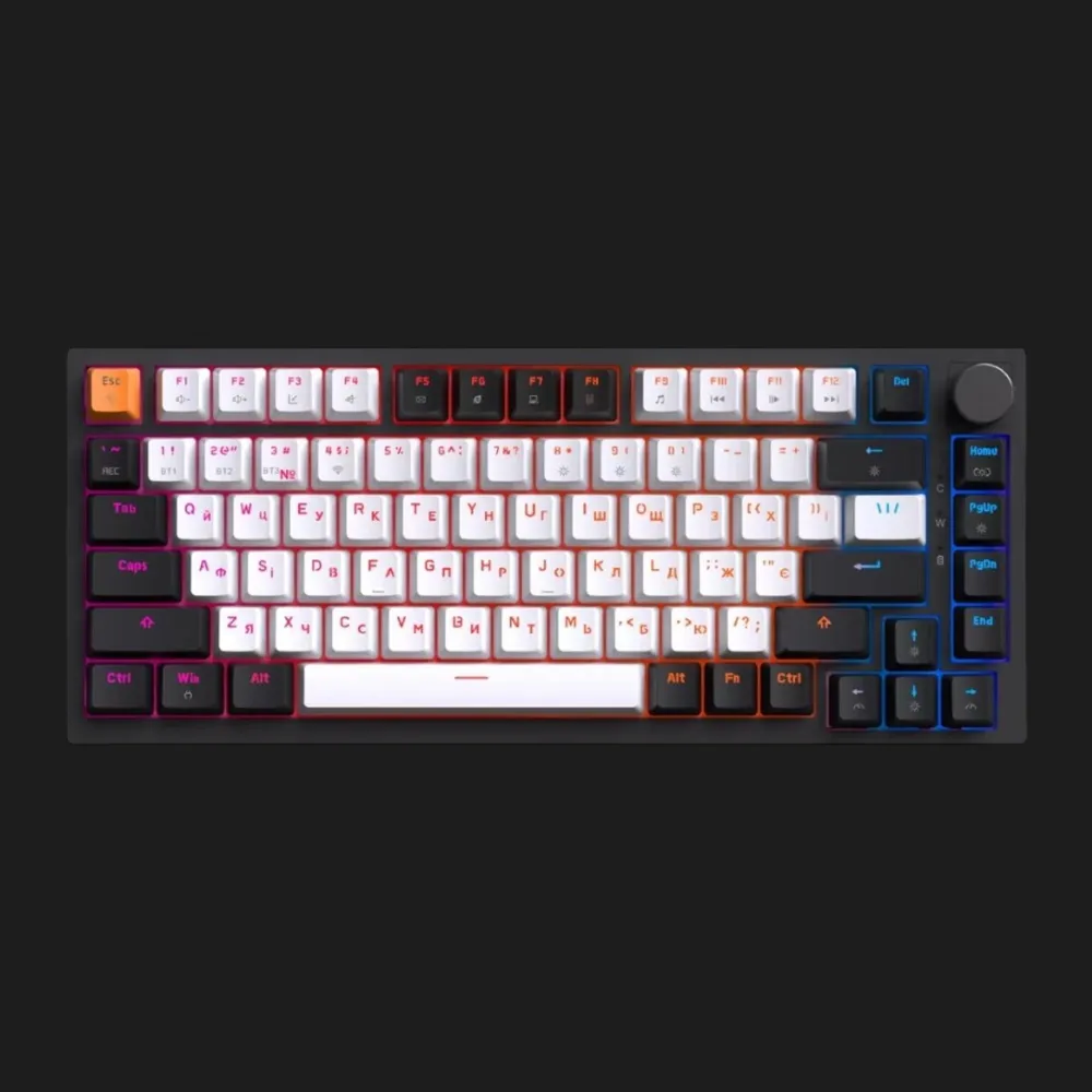Клавіатура GamePro Asgard Valhalla QLAB Sakura Switch Bluetooth/2.4G/USB (Black) (MK160-B-QS-PRO) (UA)