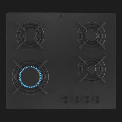 Варильна поверхня Electrolux газова, 60 см (KGG643723L) (Matte Black)