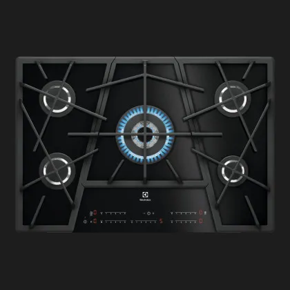 Варильна поверхня Electrolux газова, 75 см (KGV7539IK) (Black)