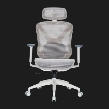 Крісло офісне OfficePro Atlas OC630-W-LG-LG (White/Light Gray) (UA)
