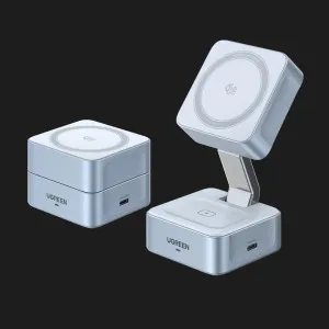 Безпровідна зарядка UGREEN W752 2-in-1 Magnetic Wireless Charger 25W QI2.2 (Starlight Blue) в Олександрії