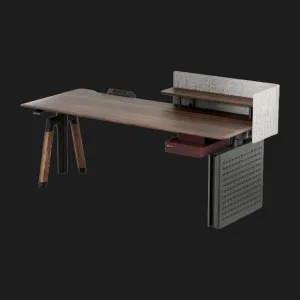 Комп'ютерний стіл Sihoo D07 (Walnut/Black) (D07A-101/D07J-101-AB/D07-P) (UA) в Бродах