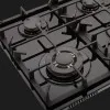 Варильна поверхня ELEYUS газова, 60 см (ALMADA 60 BL CTF) (Black)