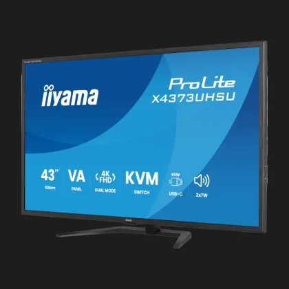 Монитор Iiyama 42.5" IPS 60Hz X4373UHSU-B2 (UA)