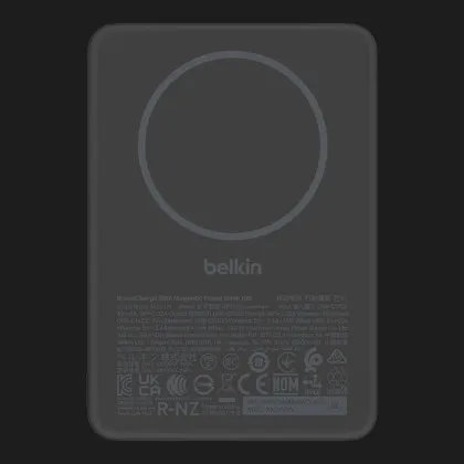Зарядний пристрій Power Bank Belkin 10000мАh, 20W/Qi2 7.5W, Slim Magnetic (Black)