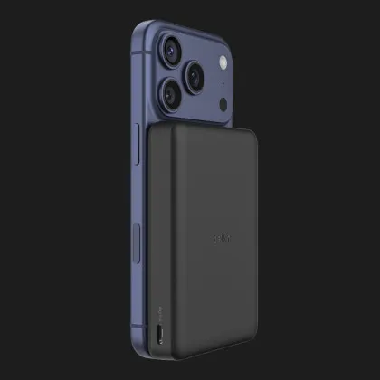 Зарядний пристрій Power Bank Belkin 10000мАh, 20W/Qi2 7.5W, Slim Magnetic (Black)