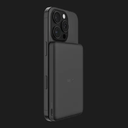Зарядний пристрій Power Bank Belkin 5000мАh, 15W/Qi2 7.5W, Slim Magnetic (Black)