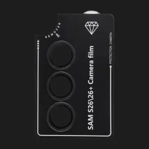 Защитное стекло Monblan для камери Samsung S26/S26+ Metal Ring Series (Black) в Хмельницком