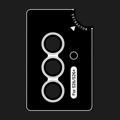 Защитное стекло Monblan для камери Samsung S26/S26+ Metal Ring Series (Clear)