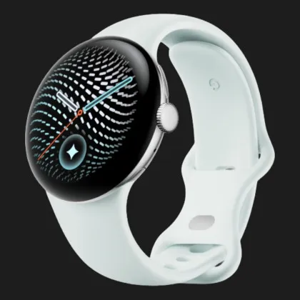 Смарт-годинник Google Pixel Watch 5 41mm LTE Polished Silver Aluminum Case / Fog Active Band