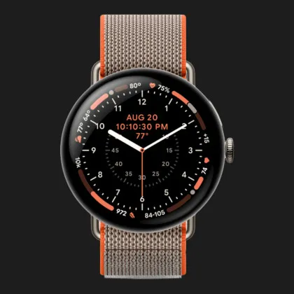 Смарт-годинник Google Pixel Watch 5 45mm LTE Satin Pyrite Aluminum Case / Rye Performance Loop Band