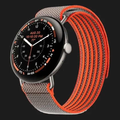 Смарт-годинник Google Pixel Watch 5 45mm LTE Satin Pyrite Aluminum Case / Rye Performance Loop Band