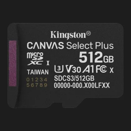 Карта пам'яті Kingston Canvas Select Plus Micro SDXC Gen3 512GB (SDCS3/512GBSP) в Павлограді