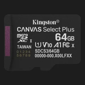 Карта пам'яті Kingston Canvas Select Plus Micro SDXC Gen3 64GB (SDCS3/64GBSP) в Хмельницькому