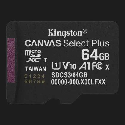 Карта пам'яті Kingston Canvas Select Plus Micro SDXC Gen3 64GB (SDCS3/64GBSP) в Павлограді