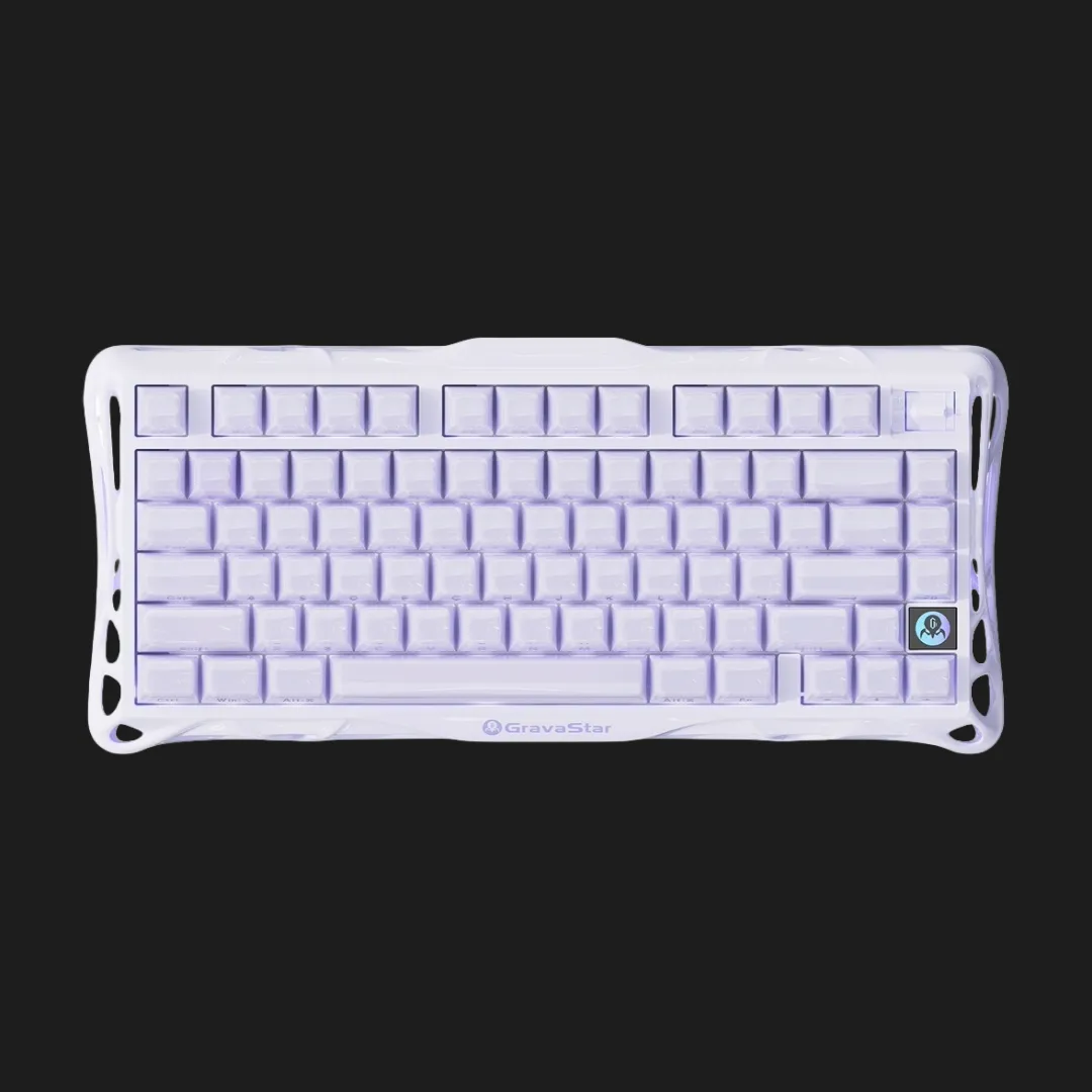 Клавіатура механічна GravaStar Mercury K1 80keys GravaStar x Kailh Cheery Pink EN BT/WL/USB (Lavender Violet) (GSK1_PL)