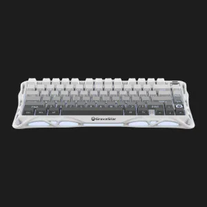 Клавіатура механічна GravaStar Mercury K1 80keys GravaStar x Kailh Cheery Pink EN BT/WL/USB (White) (GSK1_GWHT) в Сваляві