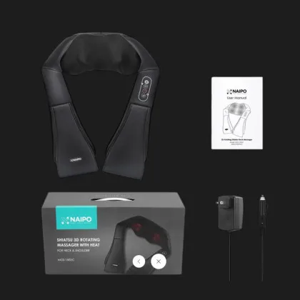 Масажер для плечей та шиї Naipo Shoulder/Neck (Black) (MGS-150DC)