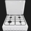Плита комбинированная ELEYUS 60 см, (COMBO 6007 EF WH) (White)
