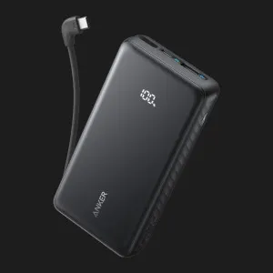 Зарядний пристрій Power Bank ANKER 20000 mAh 22.5W Built-In USB-C Cable (Black)