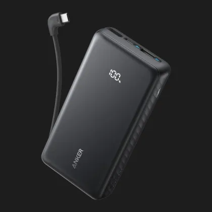 Зарядное устройство Power Bank ANKER 20000 mAh 22.5W Built-In USB-C Cable (Black) в Черновцах