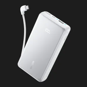 Зарядний пристрій Power Bank ANKER 20000 mAh 22.5W Built-In USB-C Cable (White)