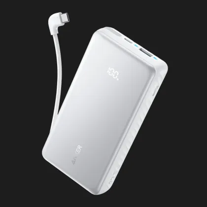 Зарядное устройство Power Bank ANKER 20000 mAh 22.5W Built-In USB-C Cable (White) в Черновцах