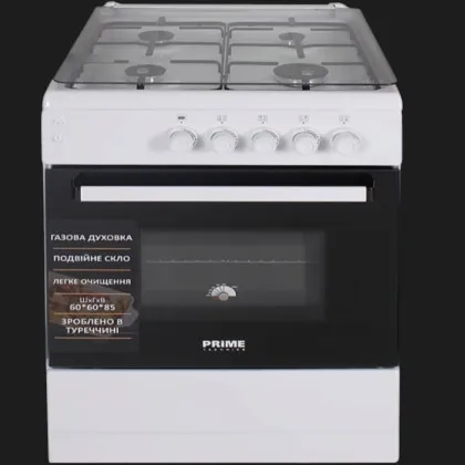 Плита газова PRIME TECHNICS 60 см, (PSG 64017 W) (White)  