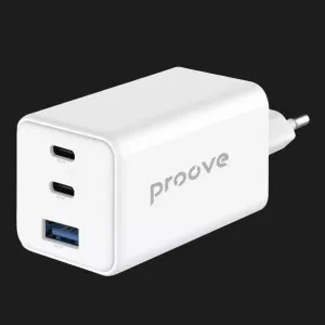 Блок питания Proove Pocket GaN 65W (2Type-C + USB) (White) в Луцке
