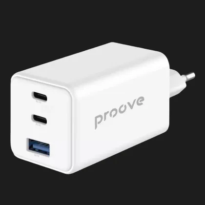 Блок живлення Proove Pocket GaN 65W (2Type-C + USB) (White) у Львові
