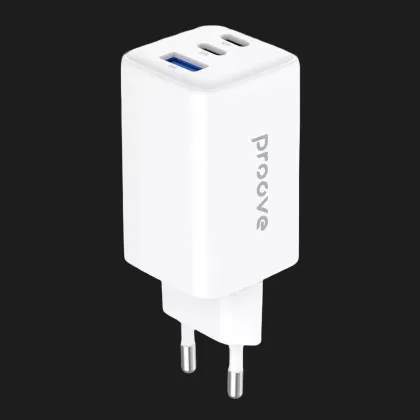 Блок живлення Proove Pocket GaN 65W (2Type-C + USB) (White) у Львові