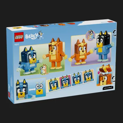 Конструктор LEGO Bluey Семья Блуи из кубиков (11217)