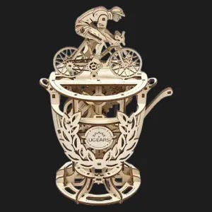 Деревянный 3D-конструктор UGEARS Автоматон: Велосипедист (70148)